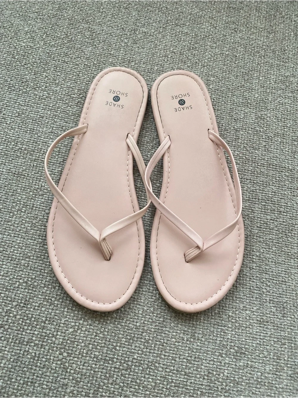Shade & Shore Light Pink Minimalist Flip Flop Sandals